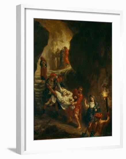 Christ Carried Down to the Tomb-Eugene Delacroix-Framed Photographic Print