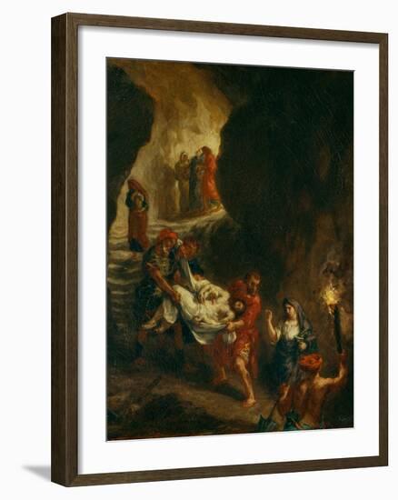 Christ Carried Down to the Tomb-Eugene Delacroix-Framed Photographic Print