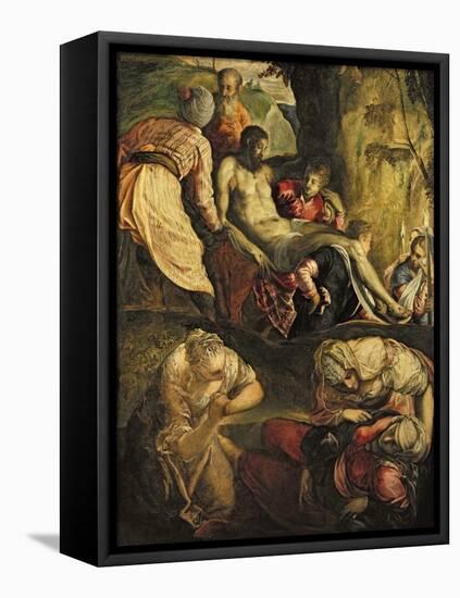 Christ Carried to the Tomb, Late 1550s-Jacopo Robusti Tintoretto-Framed Stretched Canvas