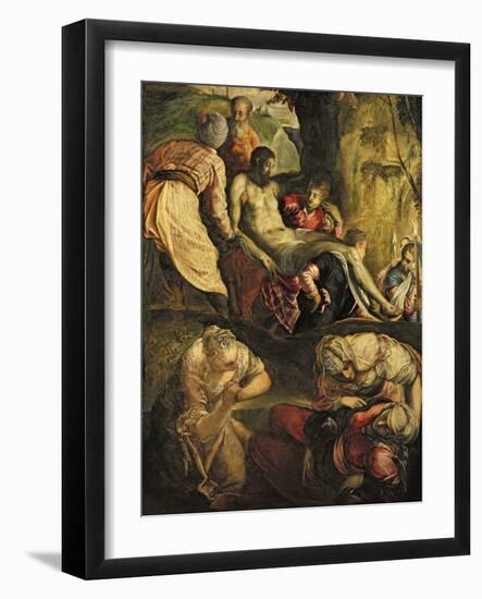 Christ Carried to the Tomb, Late 1550s-Jacopo Robusti Tintoretto-Framed Giclee Print