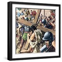 Christ Carrying His Cross-Jack Hayes-Framed Giclee Print
