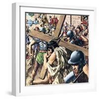 Christ Carrying His Cross-Jack Hayes-Framed Giclee Print