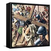 Christ Carrying His Cross-Jack Hayes-Framed Stretched Canvas