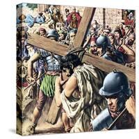 Christ Carrying His Cross-Jack Hayes-Stretched Canvas
