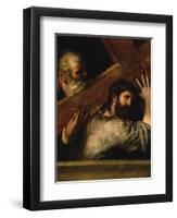 Christ Carrying the Cross, 1560S-Titian (Tiziano Vecelli)-Framed Giclee Print