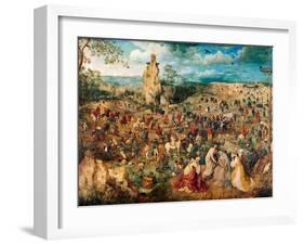 Christ Carrying the Cross, 1564-Pieter Bruegel the Elder-Framed Giclee Print