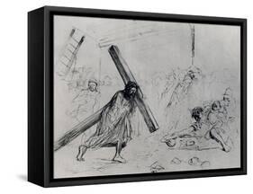 Christ Carrying the Cross, 1925-Jean Louis Forain-Framed Stretched Canvas