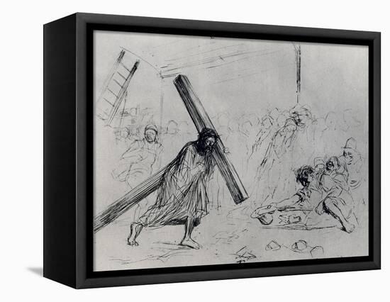 Christ Carrying the Cross, 1925-Jean Louis Forain-Framed Stretched Canvas