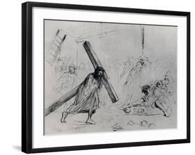 Christ Carrying the Cross, 1925-Jean Louis Forain-Framed Giclee Print