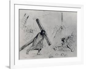 Christ Carrying the Cross, 1925-Jean Louis Forain-Framed Giclee Print