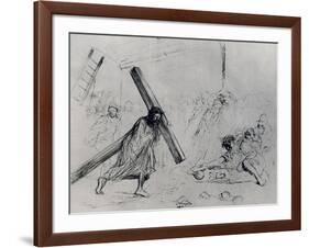 Christ Carrying the Cross, 1925-Jean Louis Forain-Framed Giclee Print