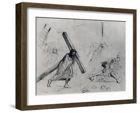 Christ Carrying the Cross, 1925-Jean Louis Forain-Framed Giclee Print