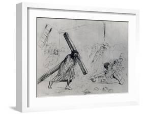 Christ Carrying the Cross, 1925-Jean Louis Forain-Framed Giclee Print