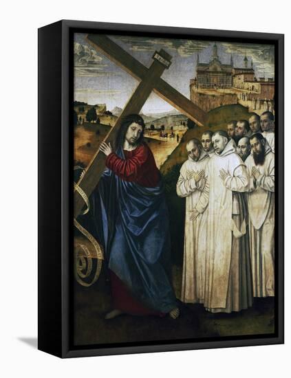 Christ Carrying the Cross and the Carthusians-Ambrogio da Fossano-Framed Stretched Canvas