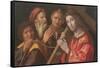 Christ Carrying the Cross and Two Saints-Marco Palmezzano-Framed Stretched Canvas