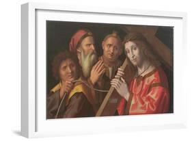 Christ Carrying the Cross and Two Saints-Marco Palmezzano-Framed Giclee Print