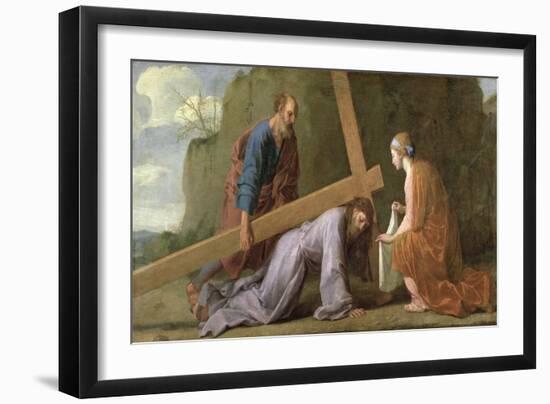 Christ Carrying the Cross, circa 1651-Eustache Le Sueur-Framed Giclee Print