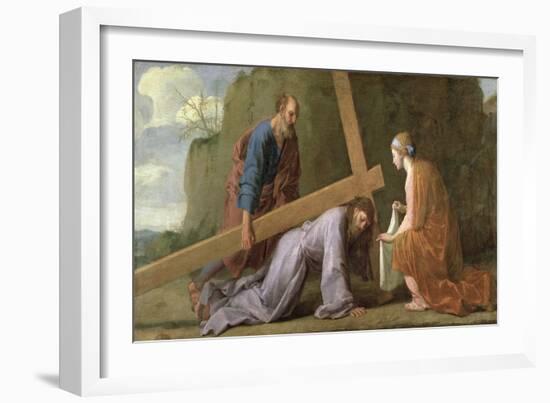 Christ Carrying the Cross, circa 1651-Eustache Le Sueur-Framed Giclee Print