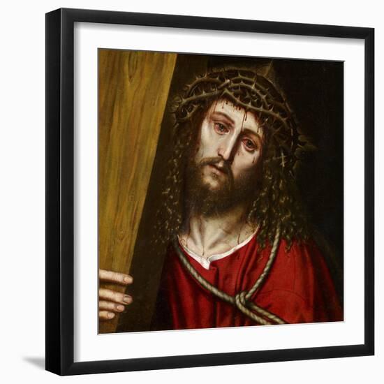 Christ Carrying the Cross - Frangipane, Niccolo (Active 1563-1597) - 1574 - Oil on Canvas - 40,5X40-Niccolo Frangipane-Framed Giclee Print