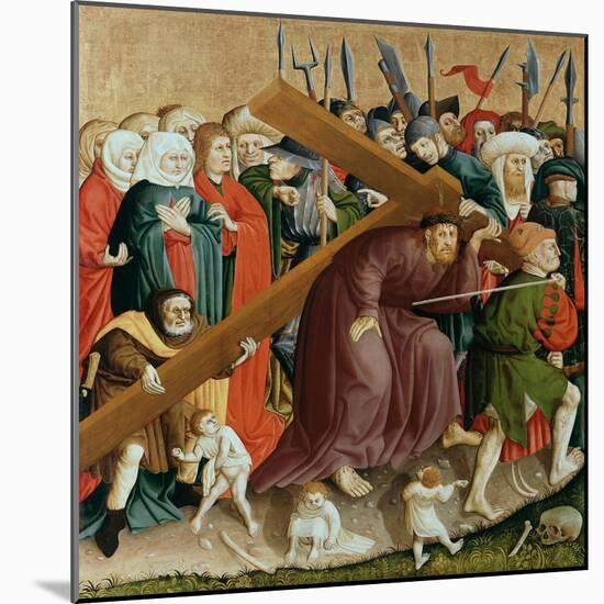 Christ Carrying the Cross. the Wings of the Wurzach Altar, 1437-Hans Multscher-Mounted Giclee Print