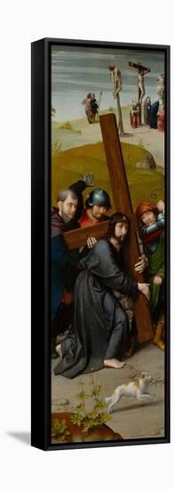Christ Carrying the Cross, with the Crucifixion, c.1510-Gerard David-Framed Stretched Canvas