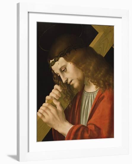 Christ Carrying the Cross-Marco D'oggiono-Framed Art Print