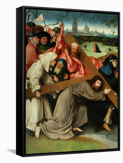 Christ Carrying the Cross-Hieronymus Bosch-Framed Stretched Canvas