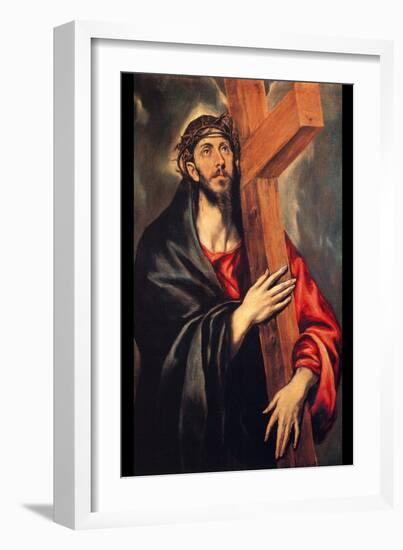 Christ Carrying the Cross-El Greco-Framed Art Print