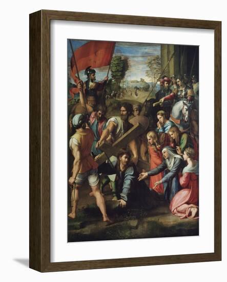 Christ Carrying the Cross-Raphael-Framed Giclee Print