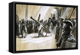 Christ Carrying the Cross-Andrew Howat-Framed Stretched Canvas