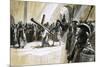 Christ Carrying the Cross-Andrew Howat-Mounted Giclee Print