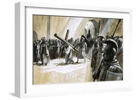 Christ Carrying the Cross-Andrew Howat-Framed Giclee Print