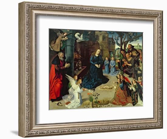 Christ Child Adored by Angels, Central Panel of the Portinari Altarpiece, c.1479-Hugo van der Goes-Framed Giclee Print