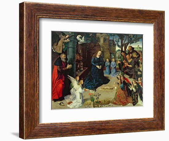 Christ Child Adored by Angels, Central Panel of the Portinari Altarpiece, c.1479-Hugo van der Goes-Framed Giclee Print