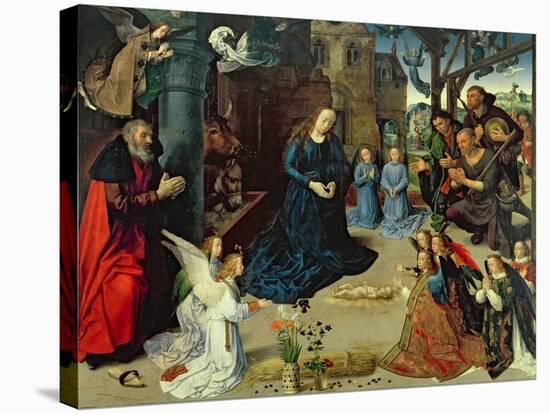 Christ Child Adored by Angels, Central Panel of the Portinari Altarpiece, c.1479-Hugo van der Goes-Stretched Canvas