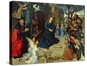 Christ Child Adored by Angels, Central Panel of the Portinari Altarpiece, c.1479-Hugo van der Goes-Stretched Canvas