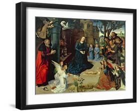 Christ Child Adored by Angels, Central Panel of the Portinari Altarpiece, c.1479-Hugo van der Goes-Framed Giclee Print