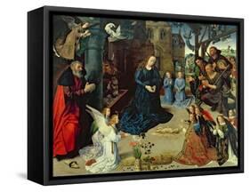 Christ Child Adored by Angels, Central Panel of the Portinari Altarpiece, c.1479-Hugo van der Goes-Framed Stretched Canvas