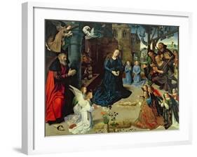 Christ Child Adored by Angels, Central Panel of the Portinari Altarpiece, c.1479-Hugo van der Goes-Framed Giclee Print