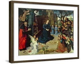 Christ Child Adored by Angels, Central Panel of the Portinari Altarpiece, c.1479-Hugo van der Goes-Framed Giclee Print