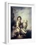 Christ Child as Shepherd-Bartolome Esteban Murillo-Framed Giclee Print