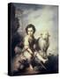 Christ Child as Shepherd-Bartolome Esteban Murillo-Stretched Canvas