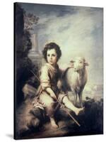 Christ Child as Shepherd-Bartolome Esteban Murillo-Stretched Canvas