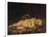 Christ Child Asleep on the Cross-Bartolome Esteban Murillo-Framed Giclee Print