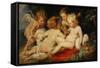 Christ Child with Saint John and Two Angels, 1615/20-Peter Paul Rubens-Framed Stretched Canvas