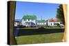 Christ Church Cathedral Green and Houses-Eleanor-Stretched Canvas