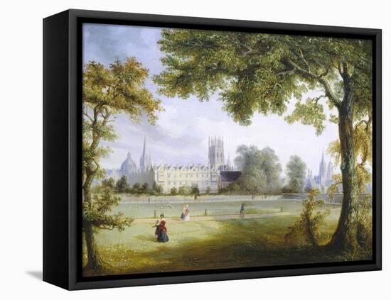 Christ Church from Merton Fields, Oxford-Richard Bankes Harraden-Framed Stretched Canvas