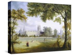 Christ Church from Merton Fields, Oxford-Richard Bankes Harraden-Stretched Canvas