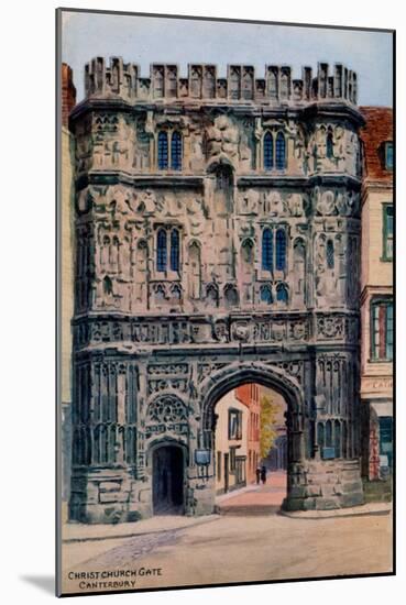 Christ Church Gate, Canterbury-Alfred Robert Quinton-Mounted Giclee Print
