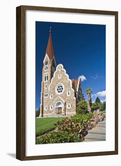 Christ church in Windhoek, Namibia-null-Framed Art Print